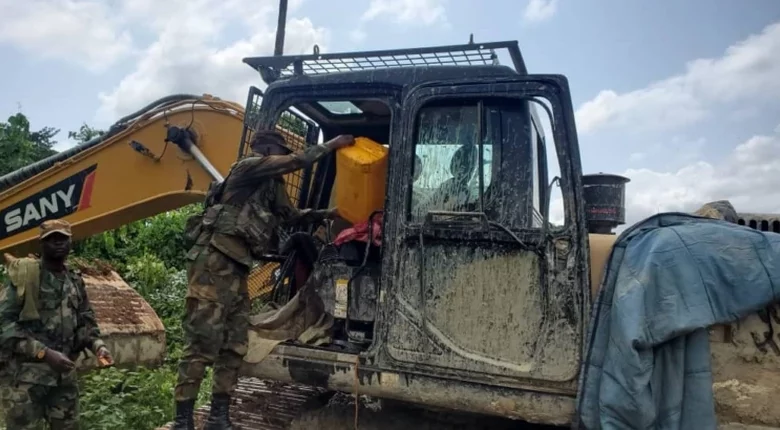 Galamsey: 30 excavators seized, 8 suspects arrested