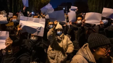 Blank paper becomes the symbol of China's protest