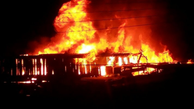 Fire destroys China Mall warehouse at Weija Junction