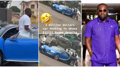 Video causes stir as street boys spotted pushing Despite's $3M Buggati (WATCH)