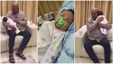 Mahama welcomes granddaughter (VIDEO)