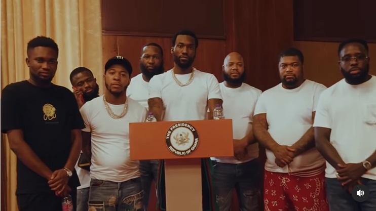 Netizens reacts to Meek Mills music video shot at Jubilee House