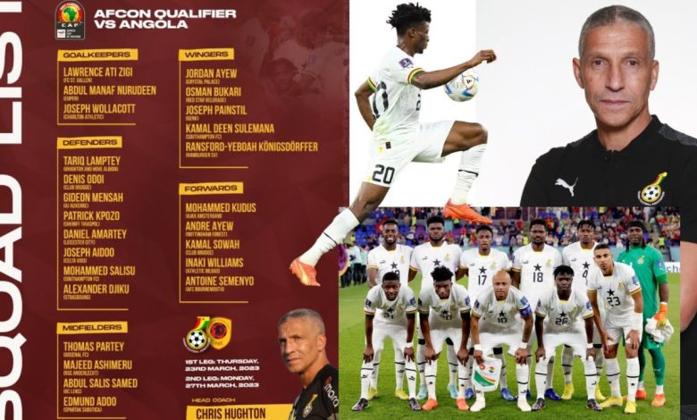 Chris Hughton names Black Stars squad for Angola Games