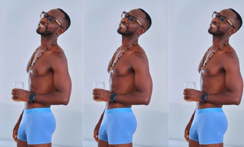 Reactions after seeing Okyeame Kwame's cucumber loaded in tight pants to mark 47th birthday