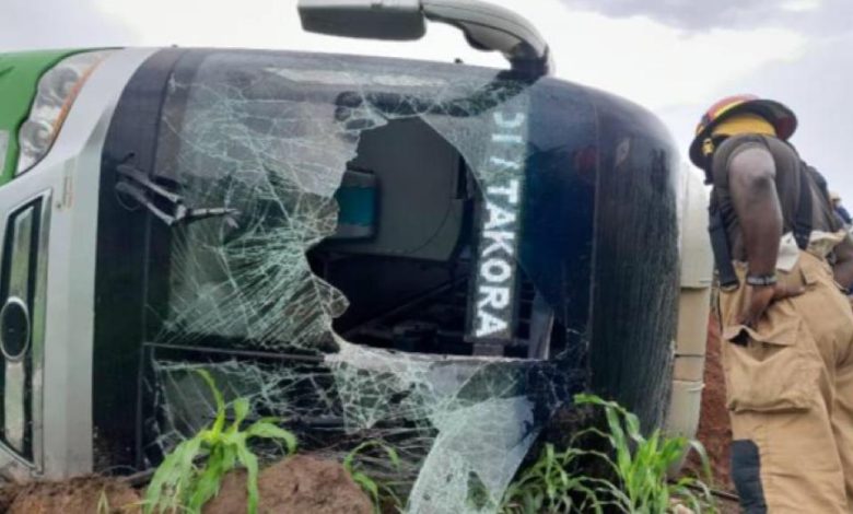 STC bus carrying SHS students involved in accident on Accra-Cape Coast Highway