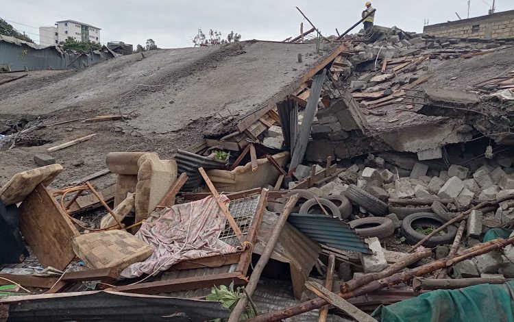 Worshippers trapped as church building collapses at Old Bortianor (VIDEO)