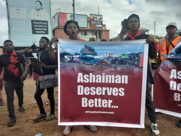 'Ashaiman deserves better' street protest underway (PHOTOS)