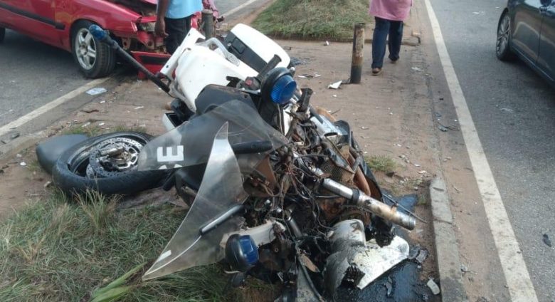 Police dispatch rider involved in accident while escorting VIPs in Kumasi